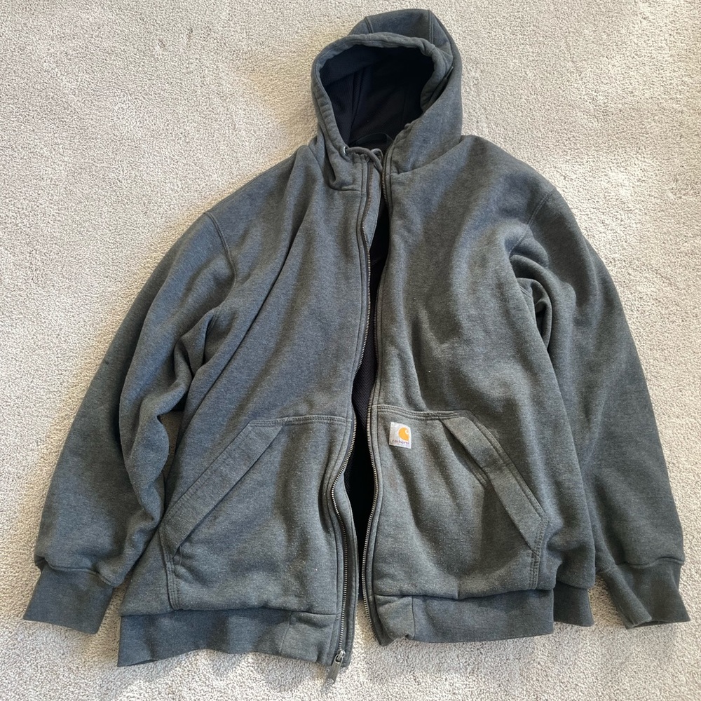 Carhartt Rain Defender XL Zip Up Jacket Gray